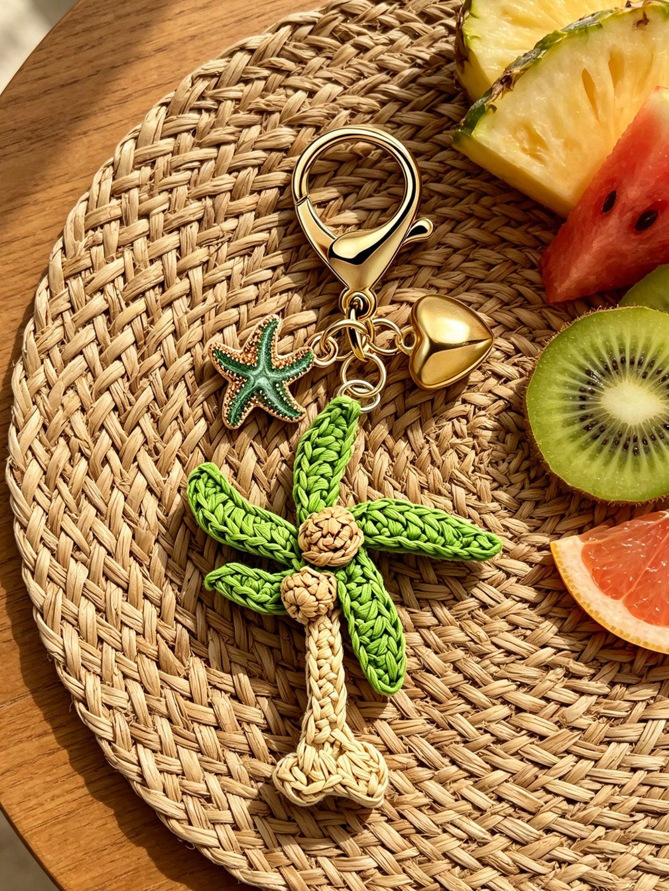Beach Style Tree Bag Charm Made Of Durable Alloy, Perfect Bag Pendant Accessory