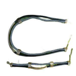 Luxurious Gold U Shape Braid Rope Choker Necklace With Woven Chain For Women