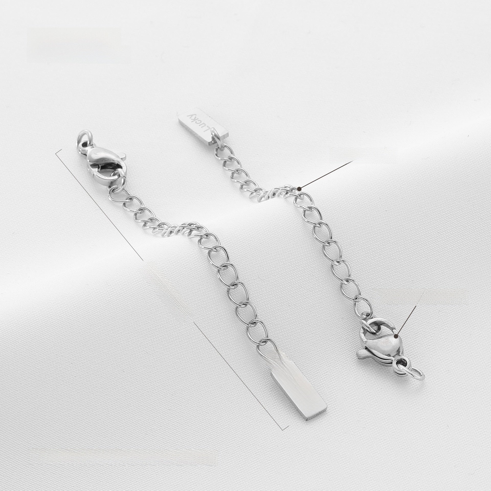 14k Gold Filled Extension Chain With Lobster Trigger Clasp Closure, Electroplated, Featuring Lines Pattern, 1 Piece