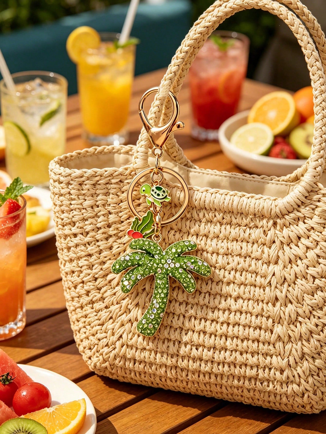 Beach Style Tree Bag Charm In Alloy, Perfect Bag Pendant Accessory