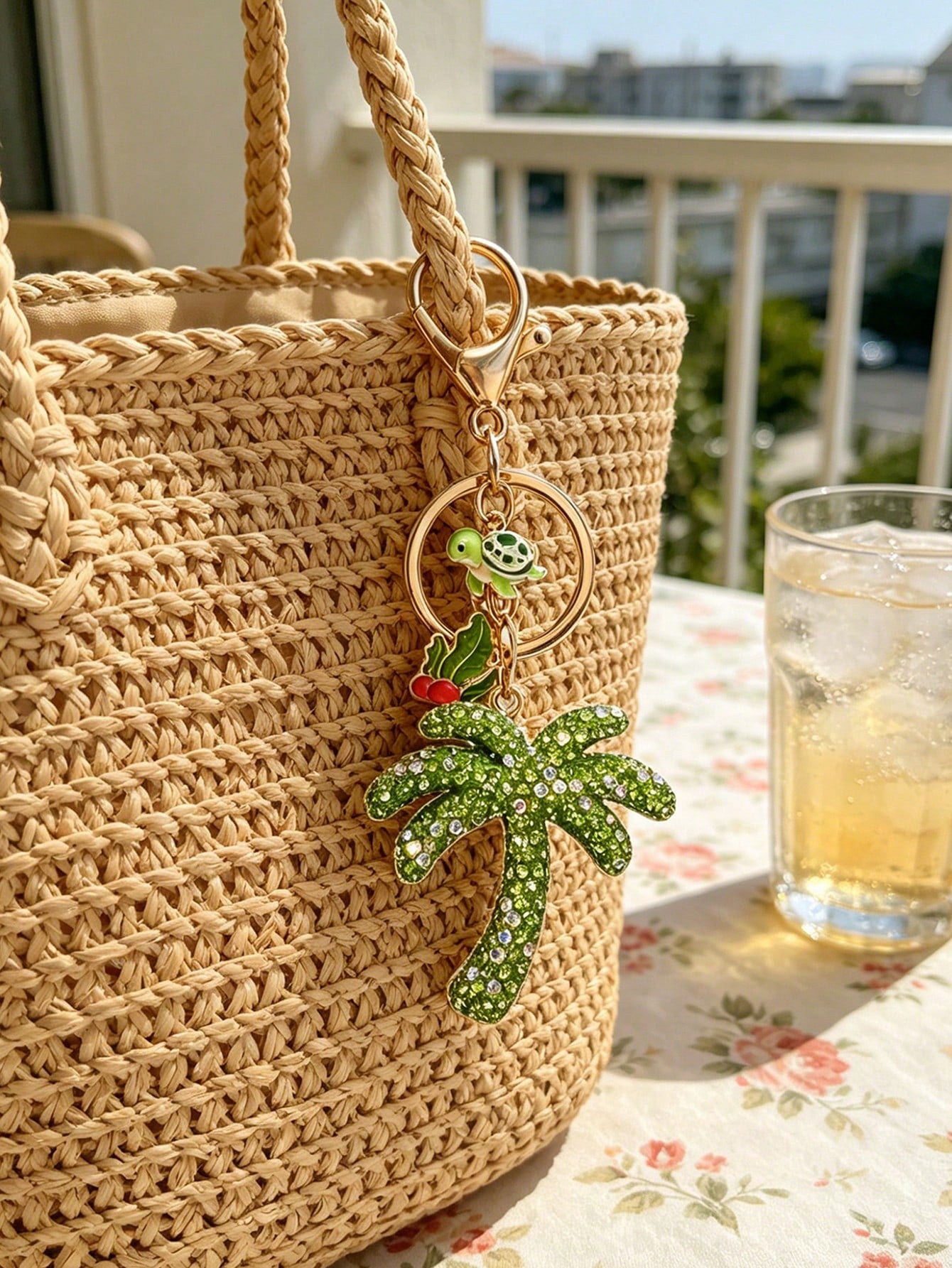 Beach Style Tree Bag Charm In Alloy, Perfect Bag Pendant Accessory