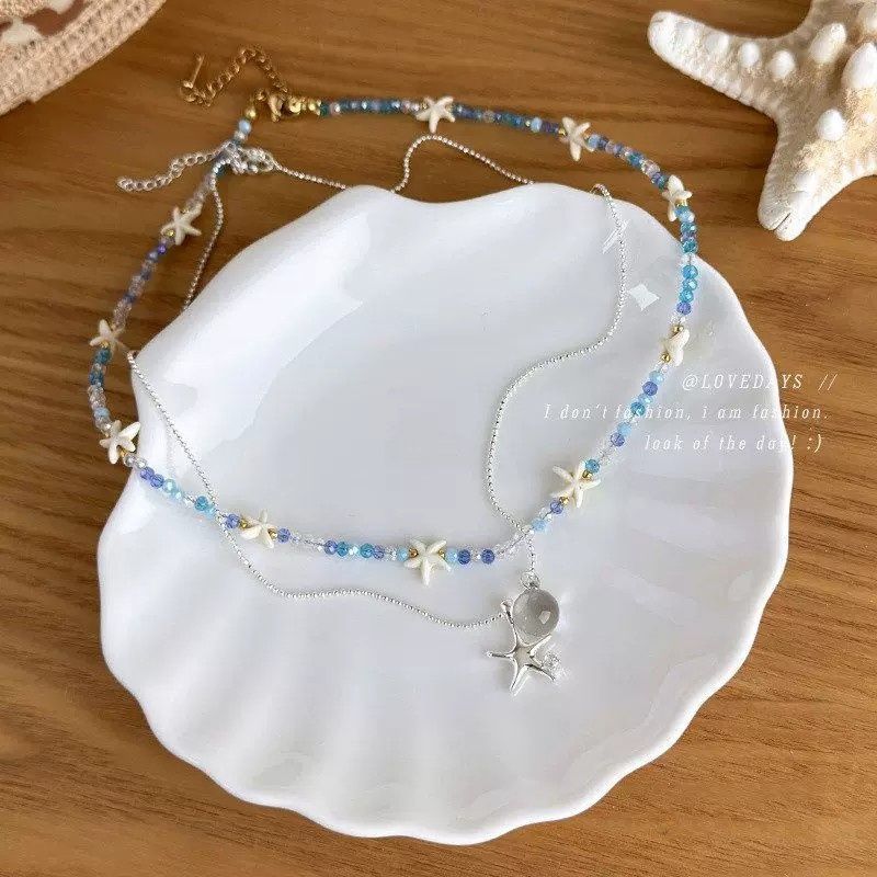 Electroplated Alloy Shell Beaded Necklace For Women, Perfect For Daily Wear