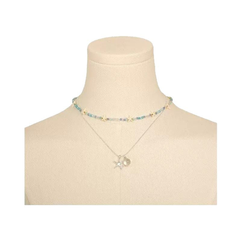 Electroplated Alloy Shell Beaded Necklace For Women, Perfect For Daily Wear