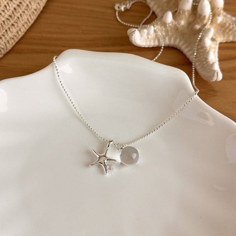 Electroplated Alloy Shell Beaded Necklace For Women, Perfect For Daily Wear