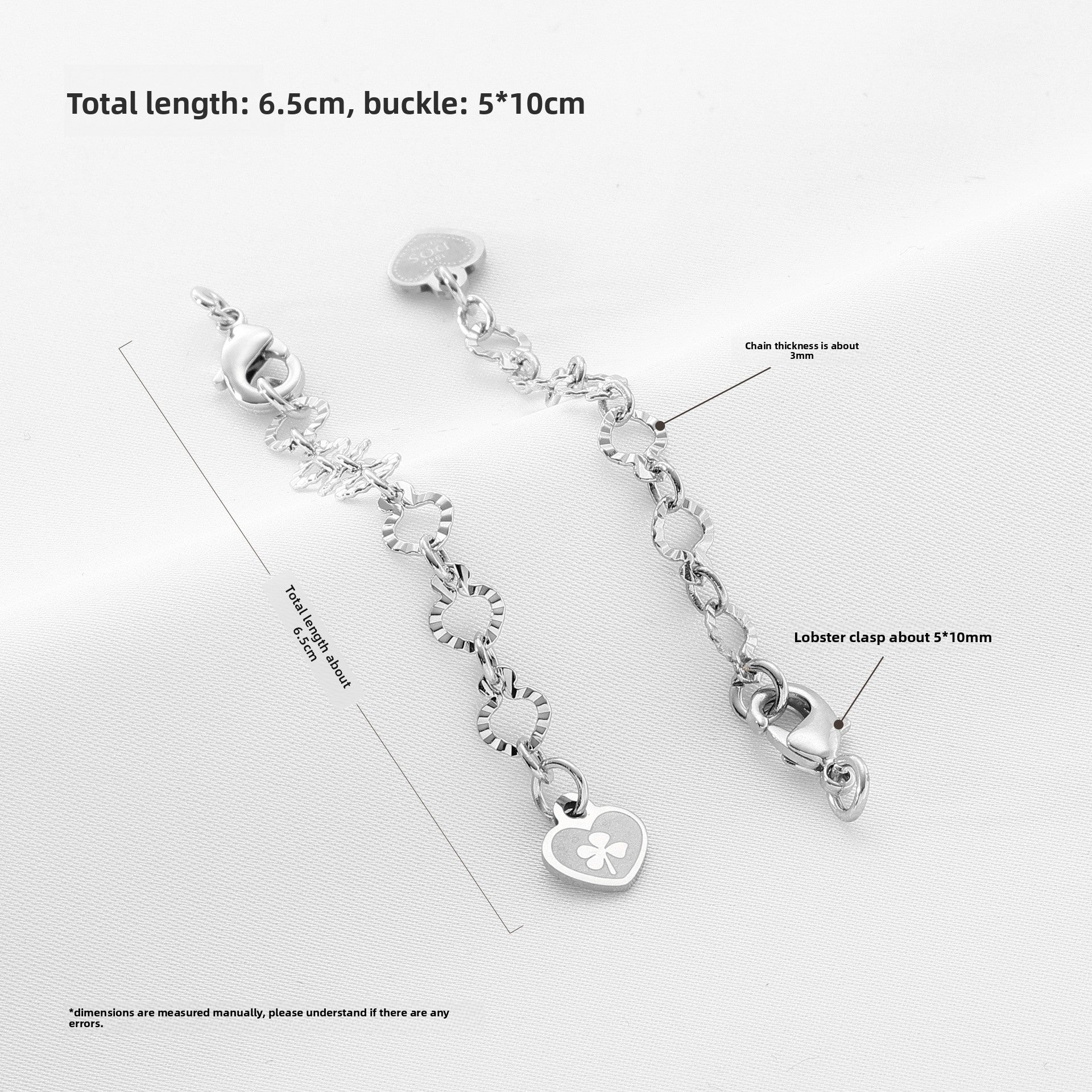 14k Gold Filled Extension Chain With Lobster Trigger Clasp Closure, Electroplated, Featuring Lines Pattern, 1 Piece