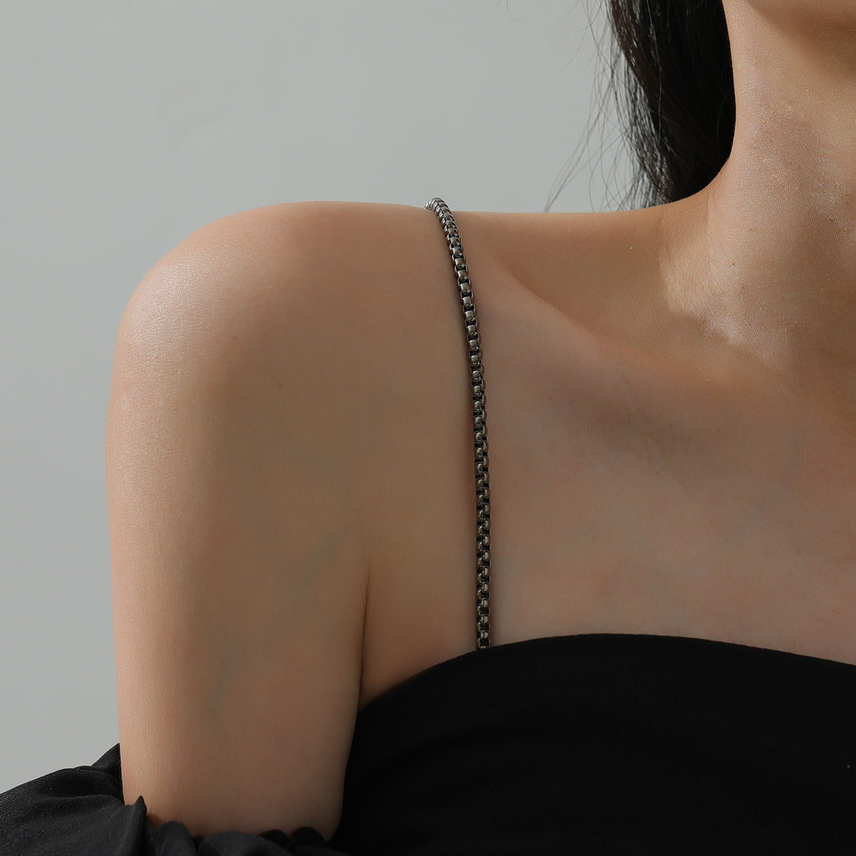 Handmade Marine Style Body Chain For Women In Solid Color Featuring White K Plated Copper Material, 1 Pair