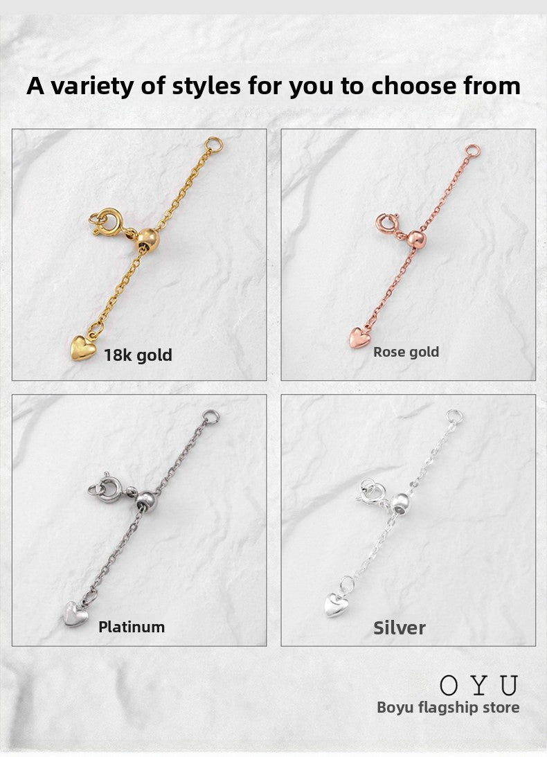 1 PCS Copper Extension Chain With 18K Real Gold Plated Electroplated Finish In Gold For Jewelry Accessories