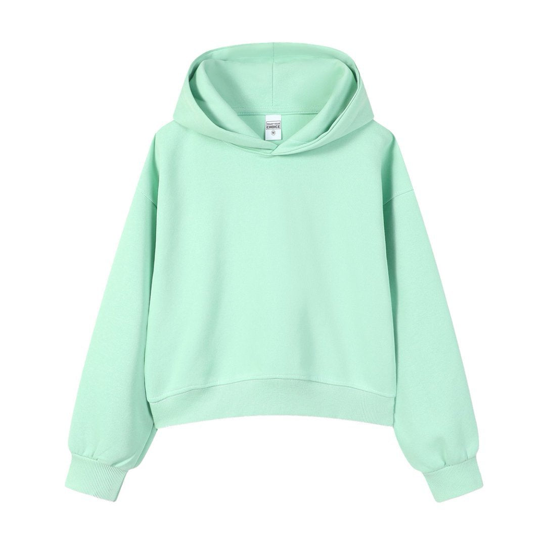 Men's Solid Color Apricot Hoodie With Long Sleeve In Cotton Blends Fabric