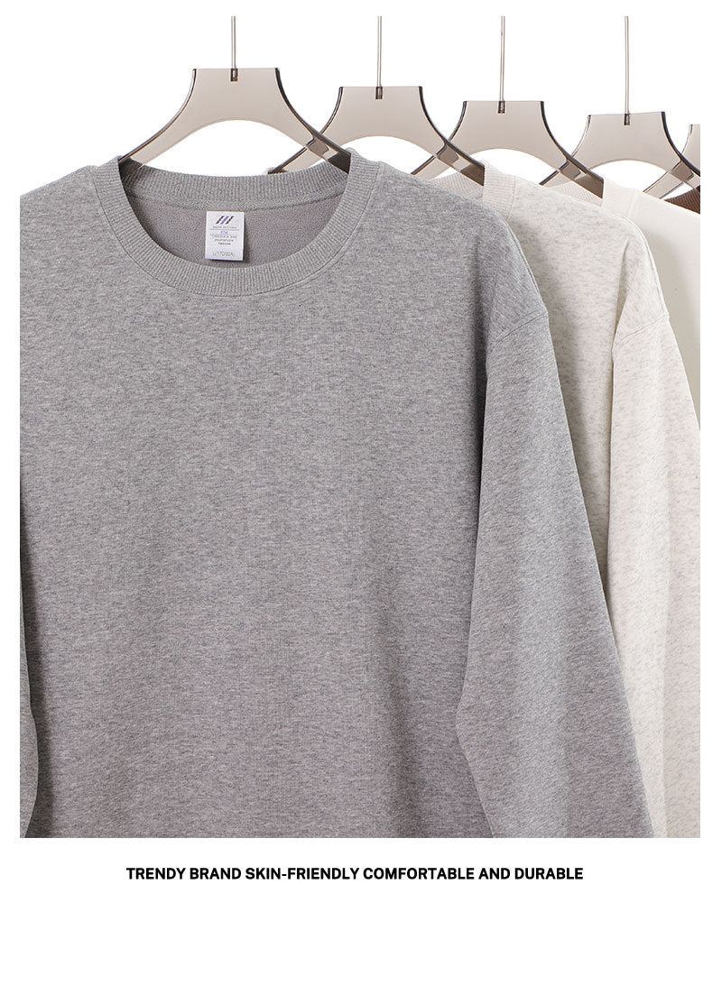 Men's Casual Solid Color Hoodie With Long Sleeve In Dyed Black Cotton Blends