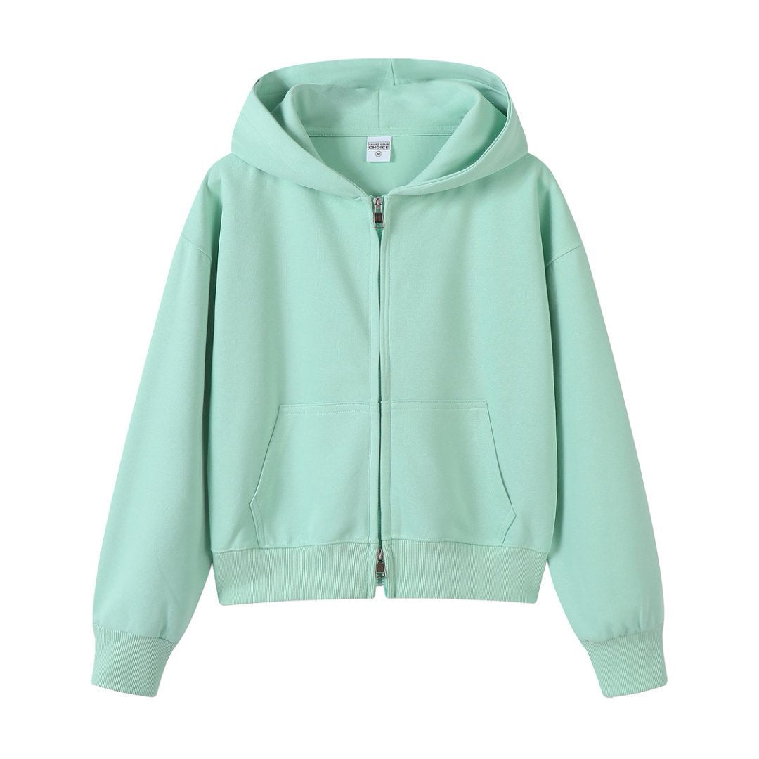 Men's Solid Color Apricot Hoodie With Long Sleeve In Cotton Blends Fabric