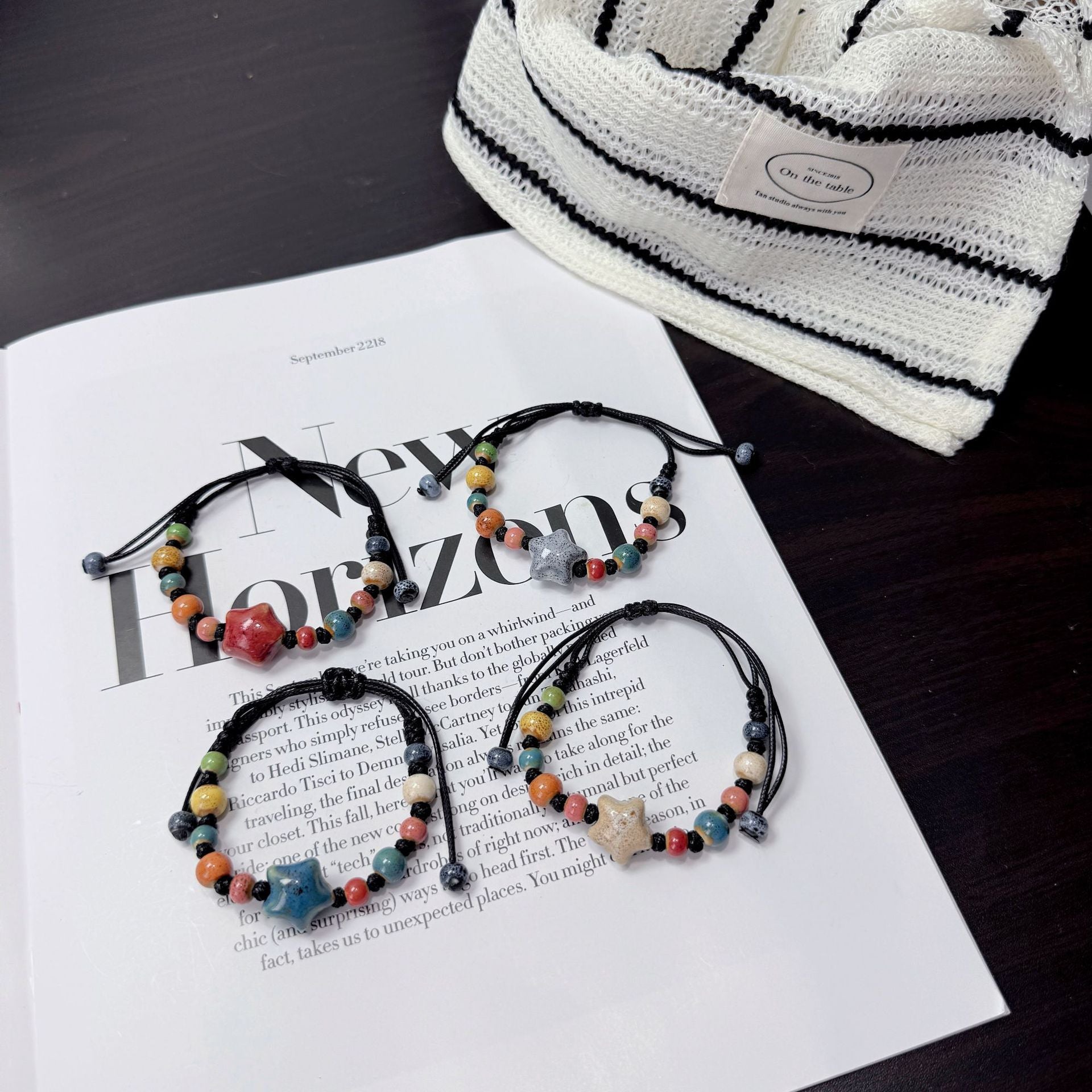 Handmade Tribal Ceramic Bracelets In Ethnic Style For Unisex, Available In Various Colours