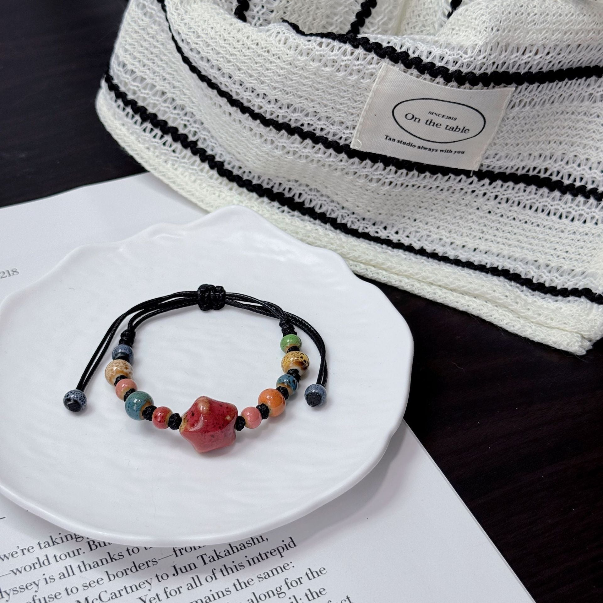 Handmade Tribal Ceramic Bracelets In Ethnic Style For Unisex, Available In Various Colours