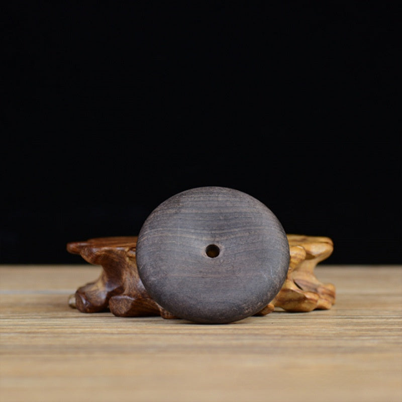 Handmade Wooden Bracelet Keychain With Turquoise Inlay In Green, Unique Craft Accessory