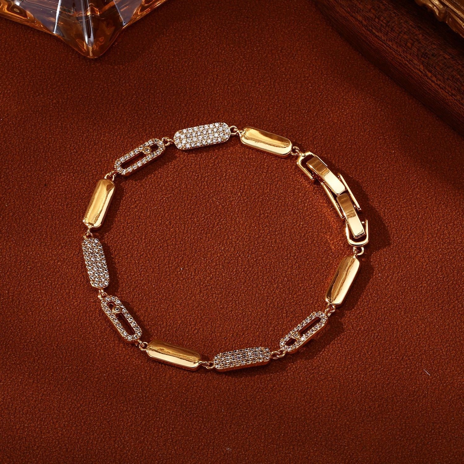 Bohemian Geometric Jewelry Set For Unisex, Electroplated Copper With Elegant Design, 1 Set