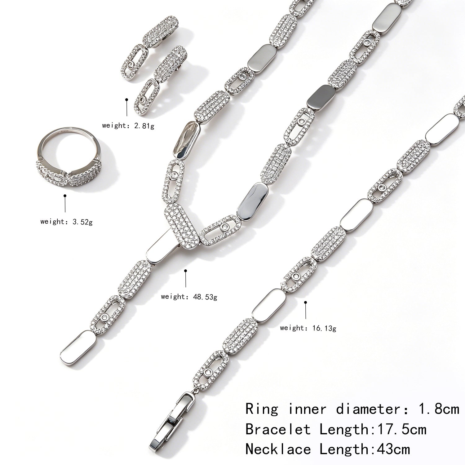 Bohemian Geometric Jewelry Set For Unisex, Electroplated Copper With Elegant Design, 1 Set