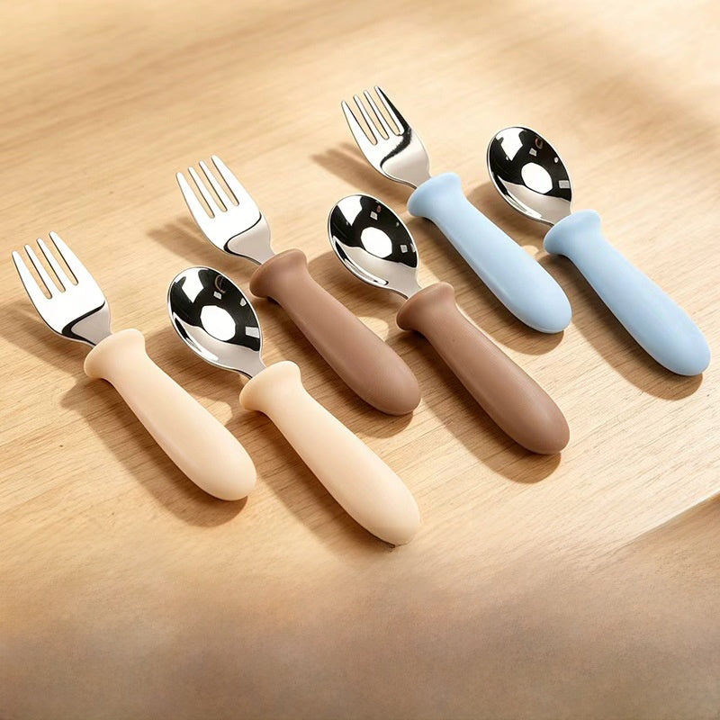Cute Solid Color Tableware Set Featuring 304 Stainless Steel Inner Liner For Durable And Stylish Dining