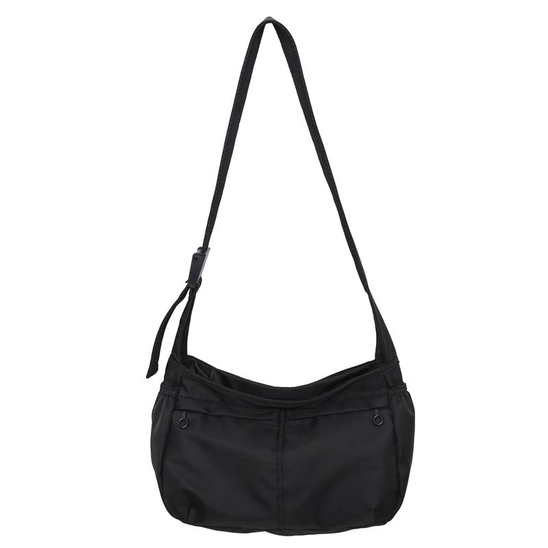 Men's Nylon Dumpling Shape Tote Bag With Sewing Thread And Portable Sling Strap