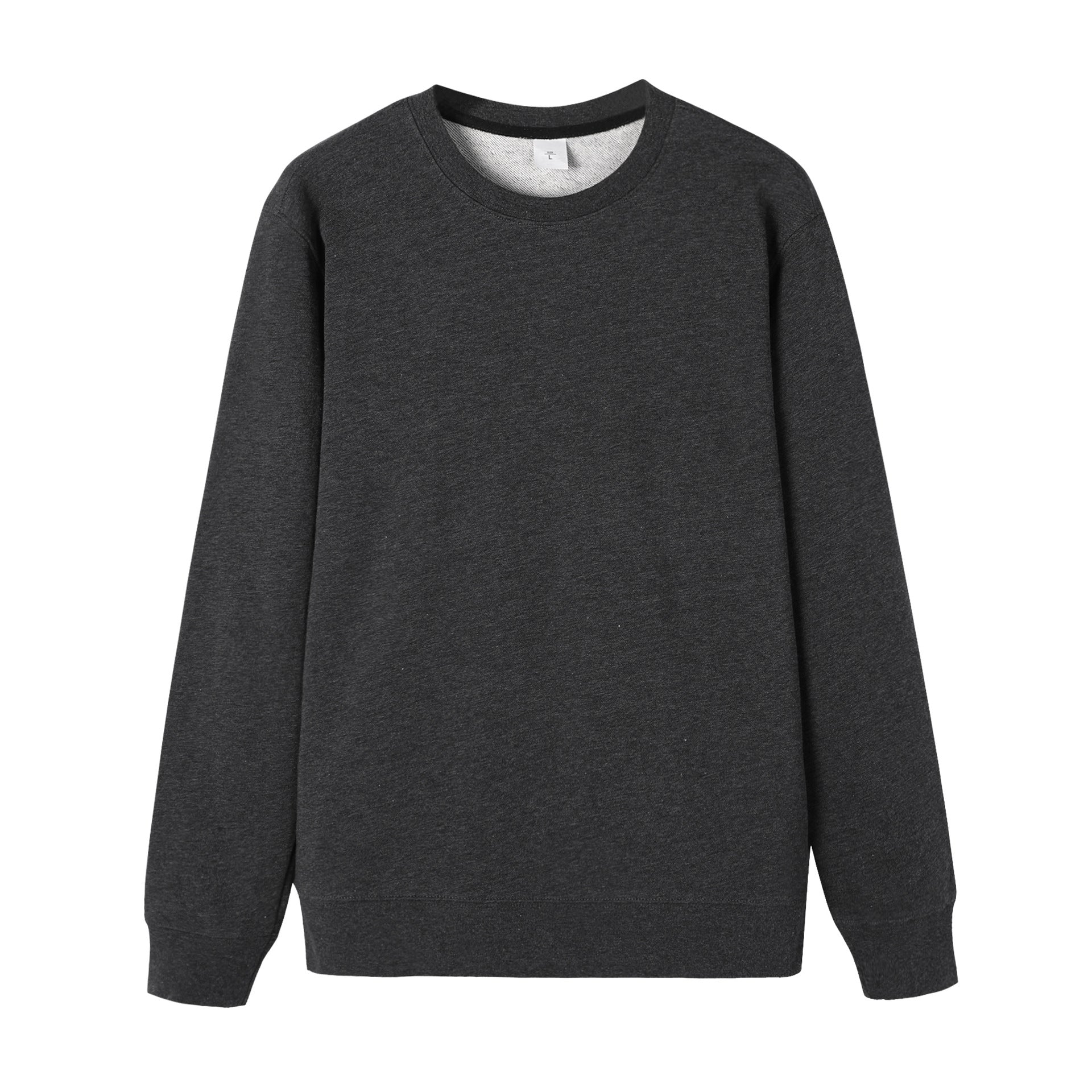 Men's Basic Solid Color Dyed Black Long Sleeve Hoodie In Cotton (more Than 90%)