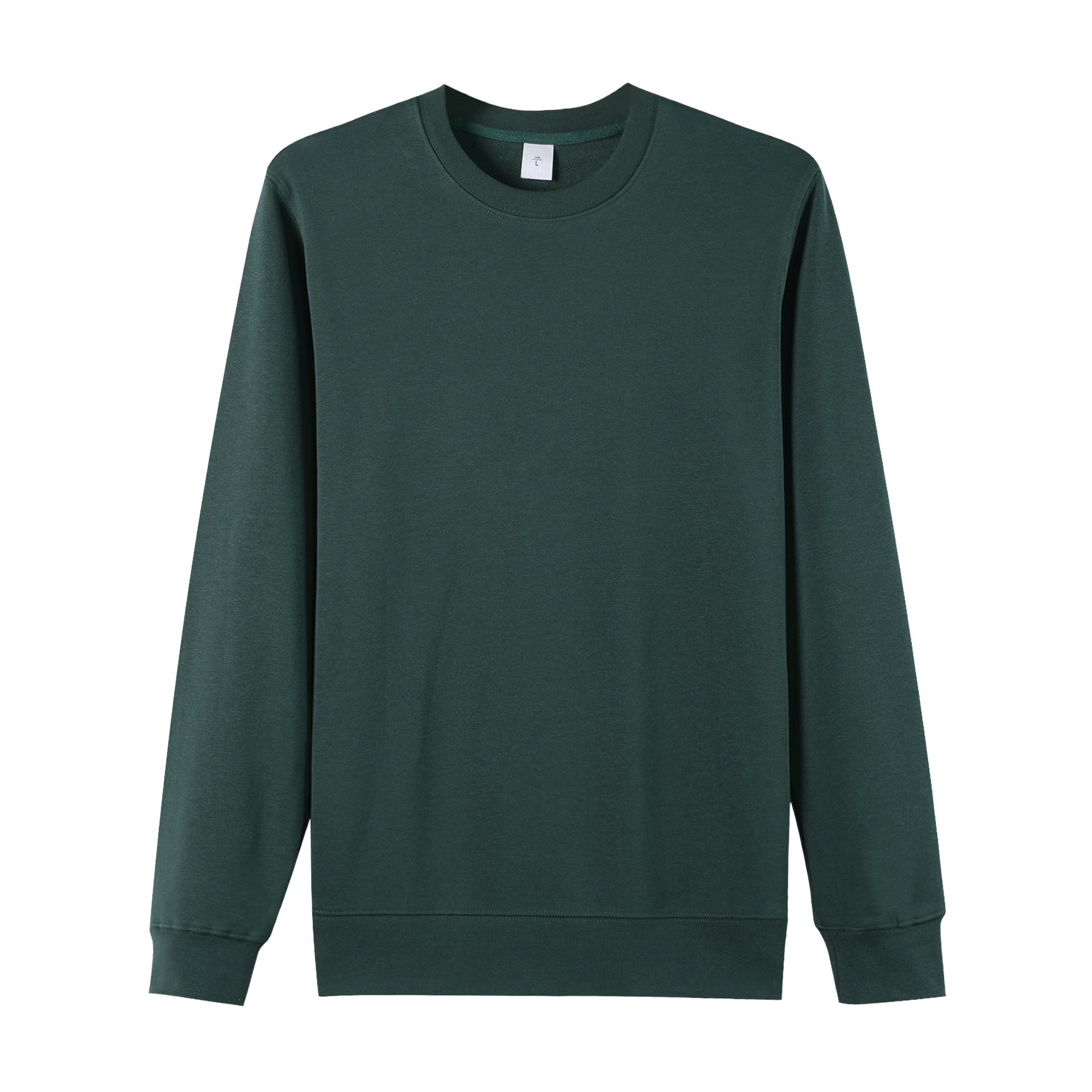 Men's Basic Solid Color Dyed Black Long Sleeve Hoodie In Cotton (more Than 90%)