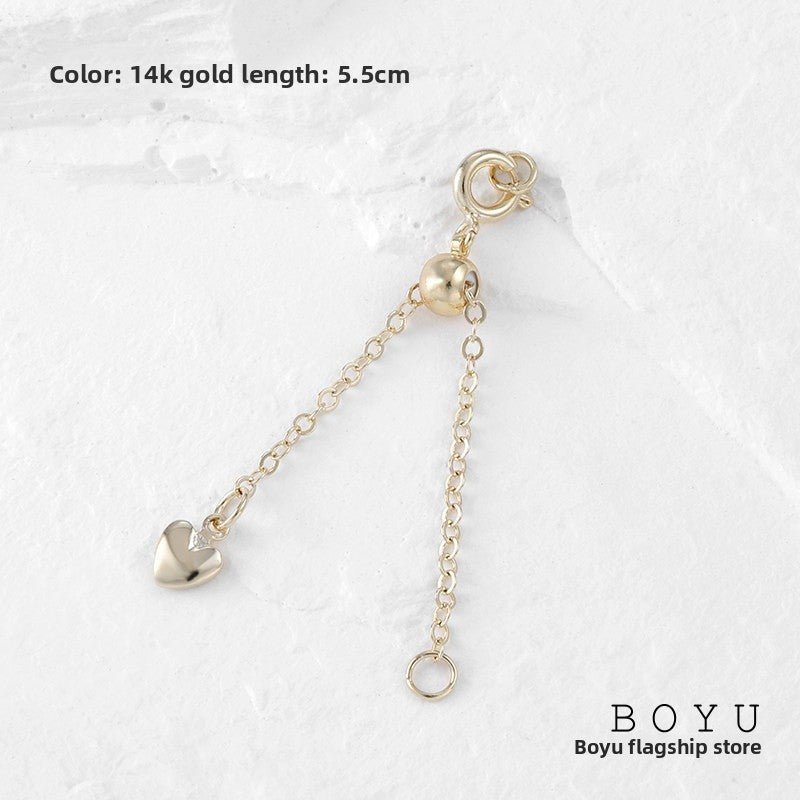 1 PCS Copper Extension Chain With 18K Real Gold Plated Electroplated Finish In Gold For Jewelry Accessories