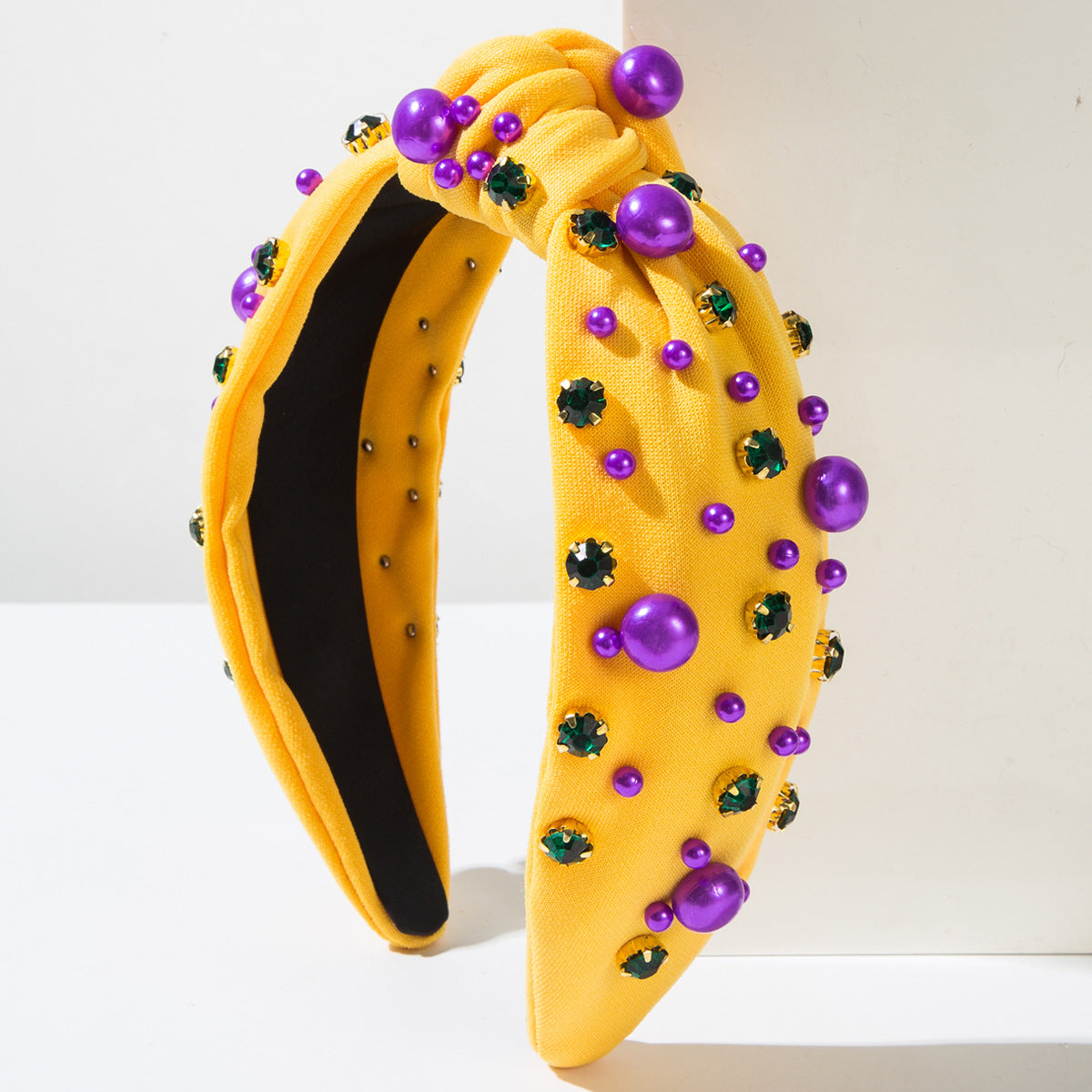 Heart Shape Spa Headband For Women In Cloth Material Featuring Rhinestones, Perfect For Valentine's Day Commute