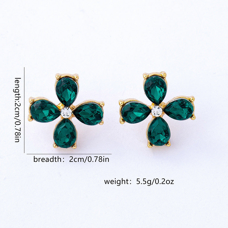 Elegant Three-dimensional Flower Stud Earrings For Women With Alloy Design And 304 Stainless Steel Ear Pins