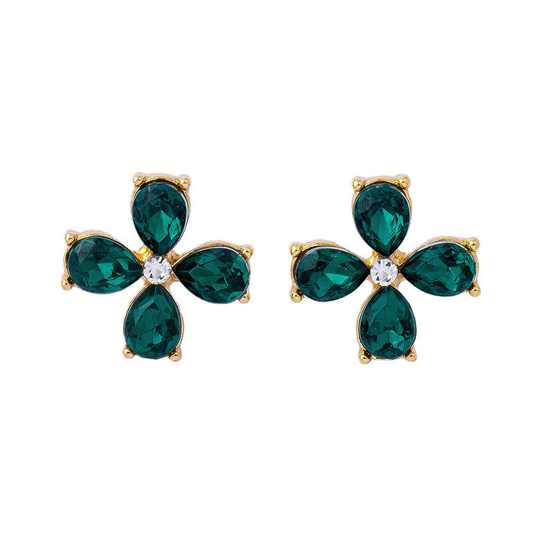 Elegant Three-dimensional Flower Stud Earrings For Women With Alloy Design And 304 Stainless Steel Ear Pins