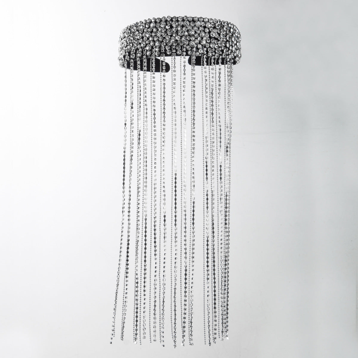 Exaggerated Tassel Jewelry Headband For Women With Rhinestones, Perfect For Wedding Season