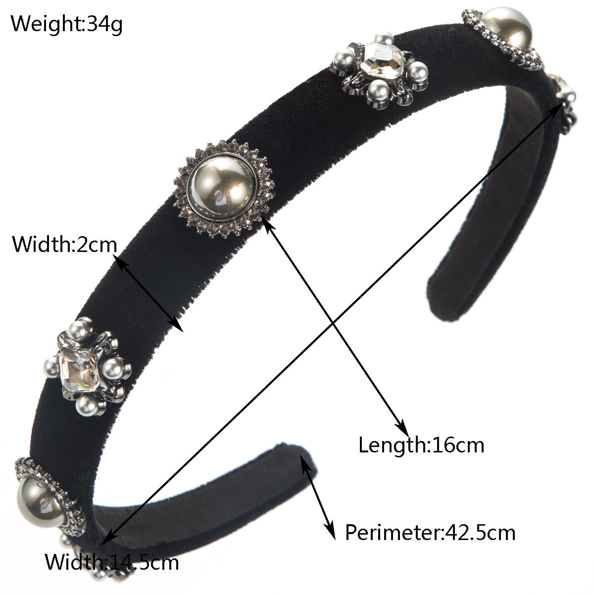 Baroque Style Pearl Jewelry Headband For Women In Alloy With Artificial Pearl Inlay, Perfect For Spring