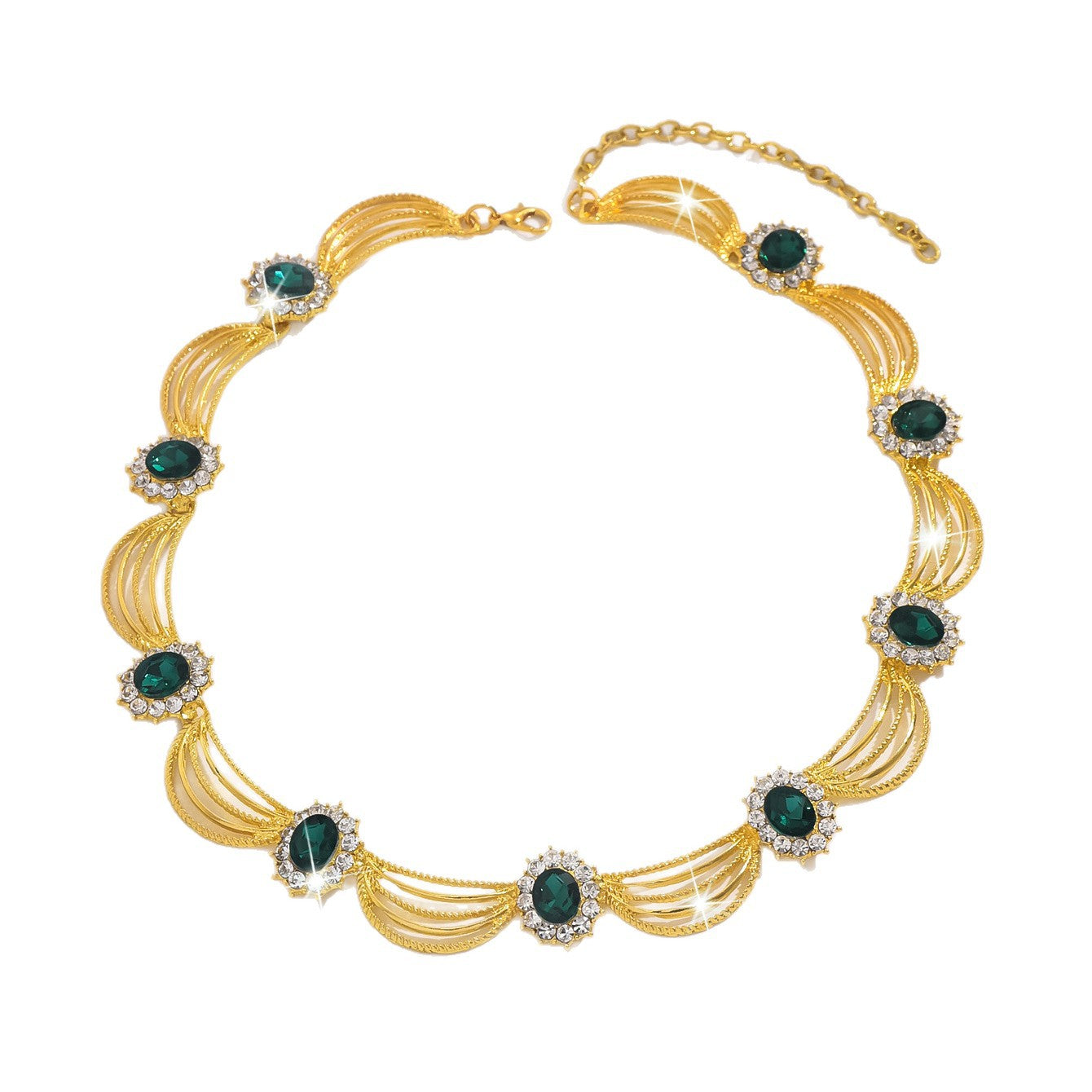 Luxurious Geometric Jewelry Set For Women Featuring Rhinestones And Alloy Material, 2 Pieces Set