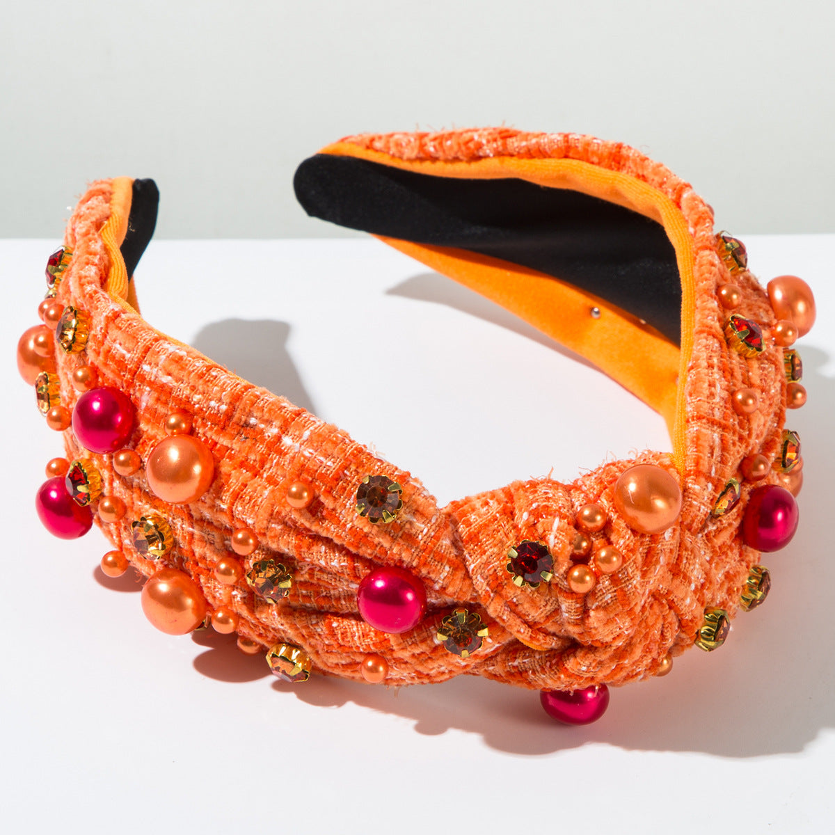 French Style Pearl Jewelry Headband For Women In Mixed Materials With Rhinestones, Perfect For Summer