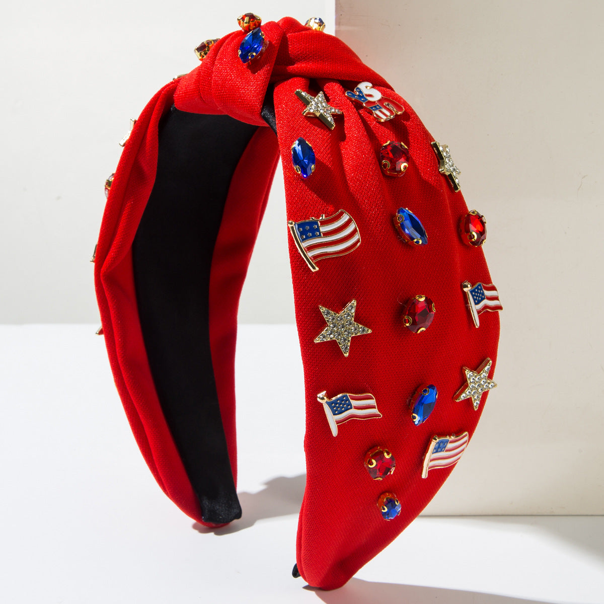 Commute Jewelry Headband For Women In Alloy Material With Seed Bead Inlay, Perfect For Independence Day
