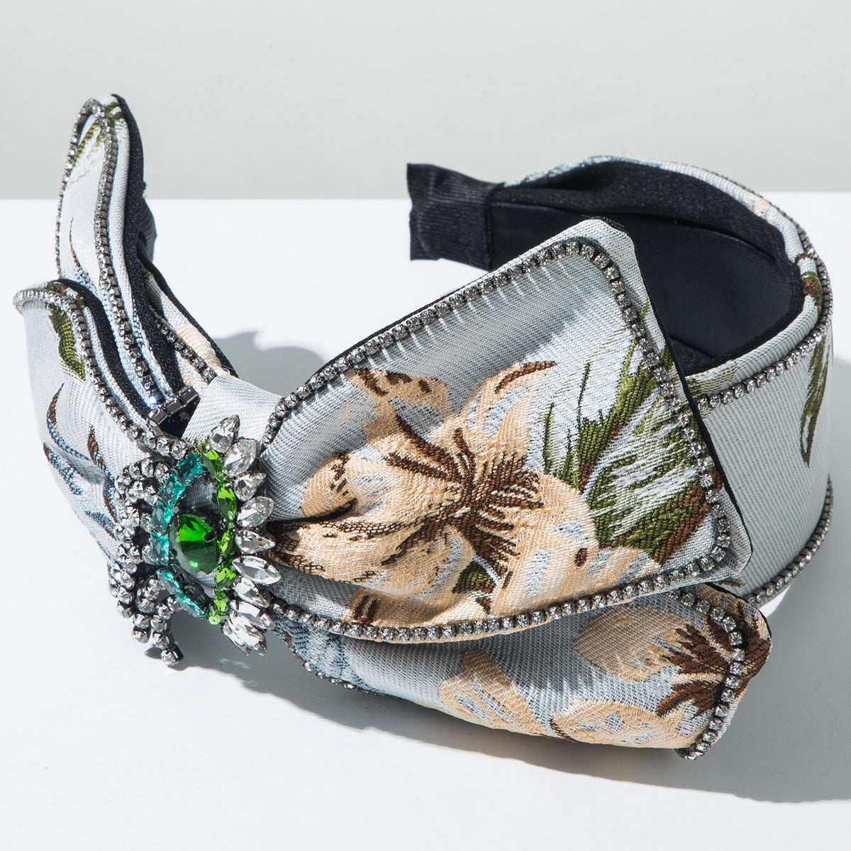 New Style Jewelry Headband For Women Featuring Rhinestones In Dyed Black