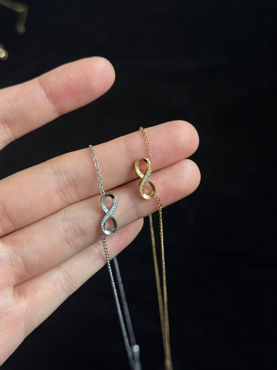 Infinity Brushed Gold Copper Necklace In New Style For Women