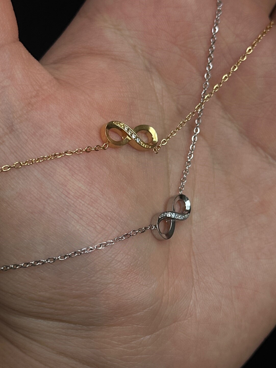 Infinity Brushed Gold Copper Necklace In New Style For Women