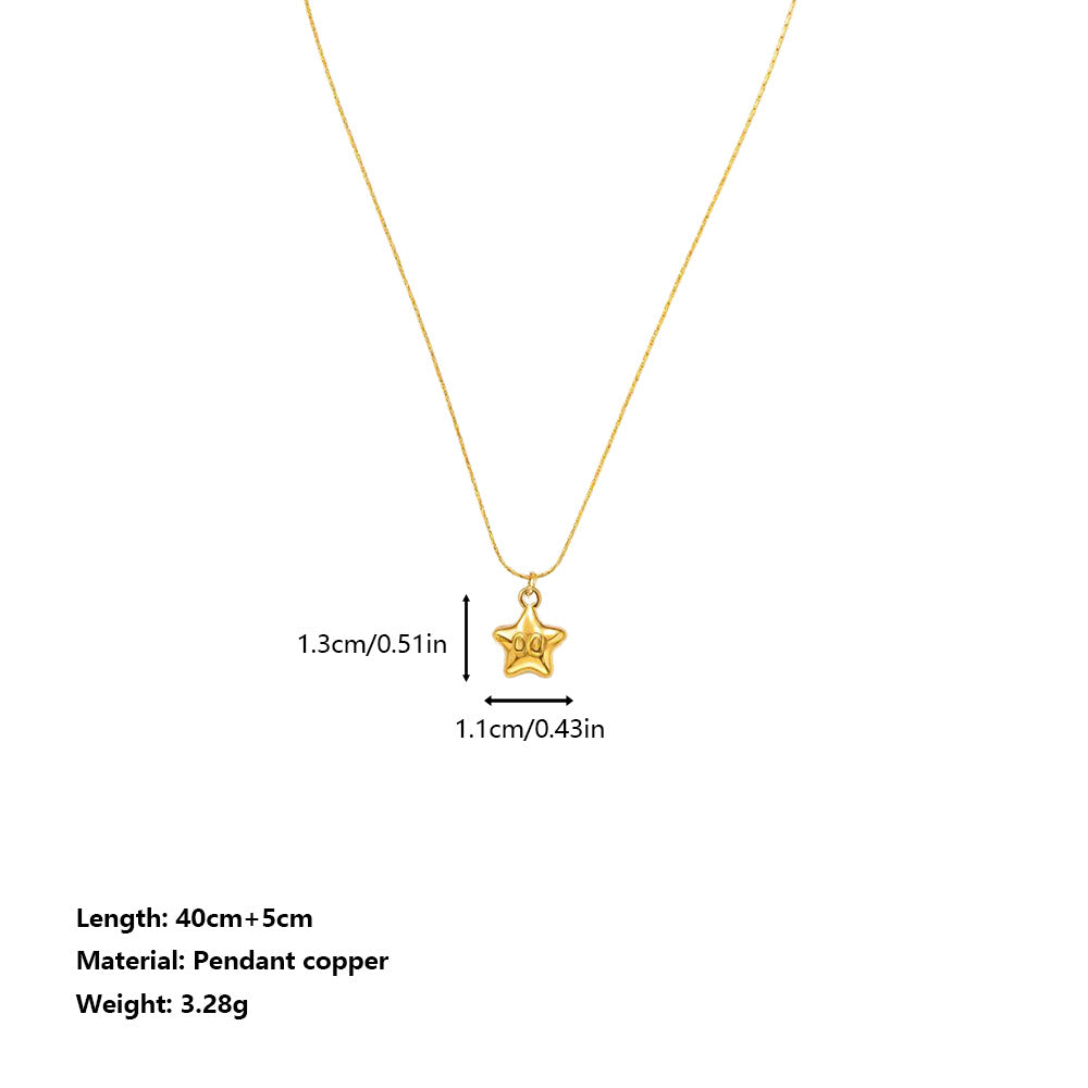 Gold Smiley Face Pendant Necklace For Women In Durable Titanium Steel, Perfect For Business Occasions