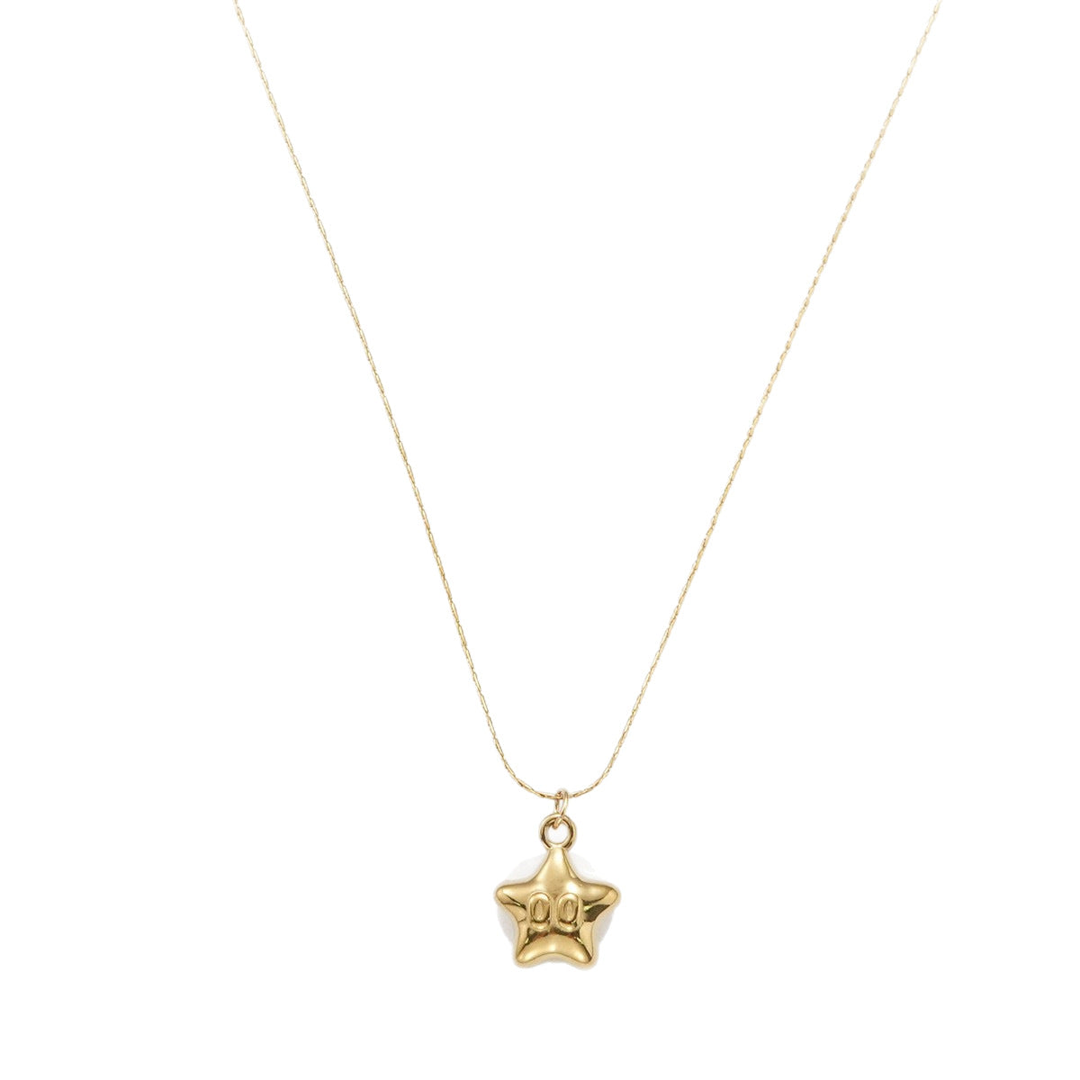 Gold Smiley Face Pendant Necklace For Women In Durable Titanium Steel, Perfect For Business Occasions