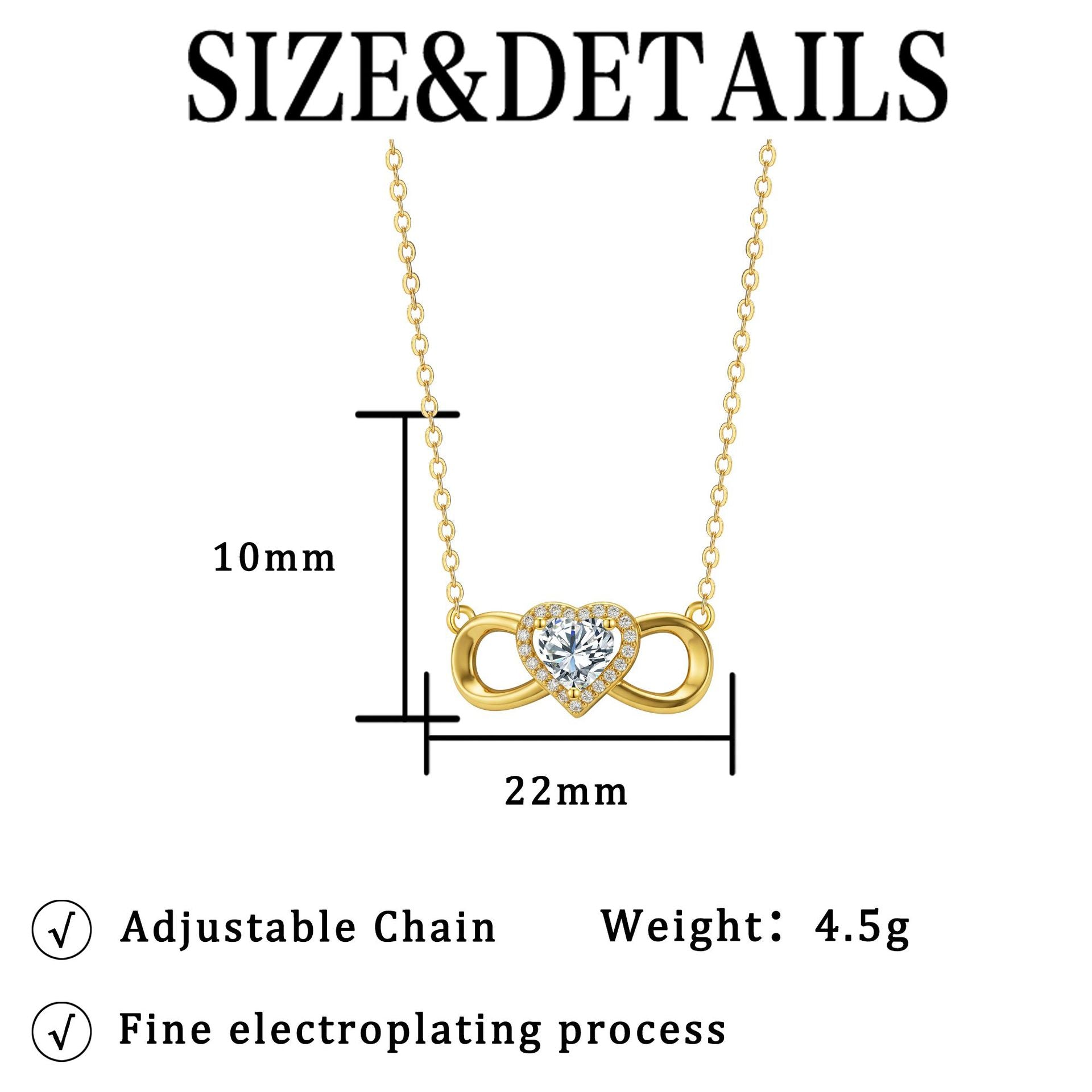 Heart Shape Pendant Necklace For Women In Real Gold Plated Copper With Cable Chain