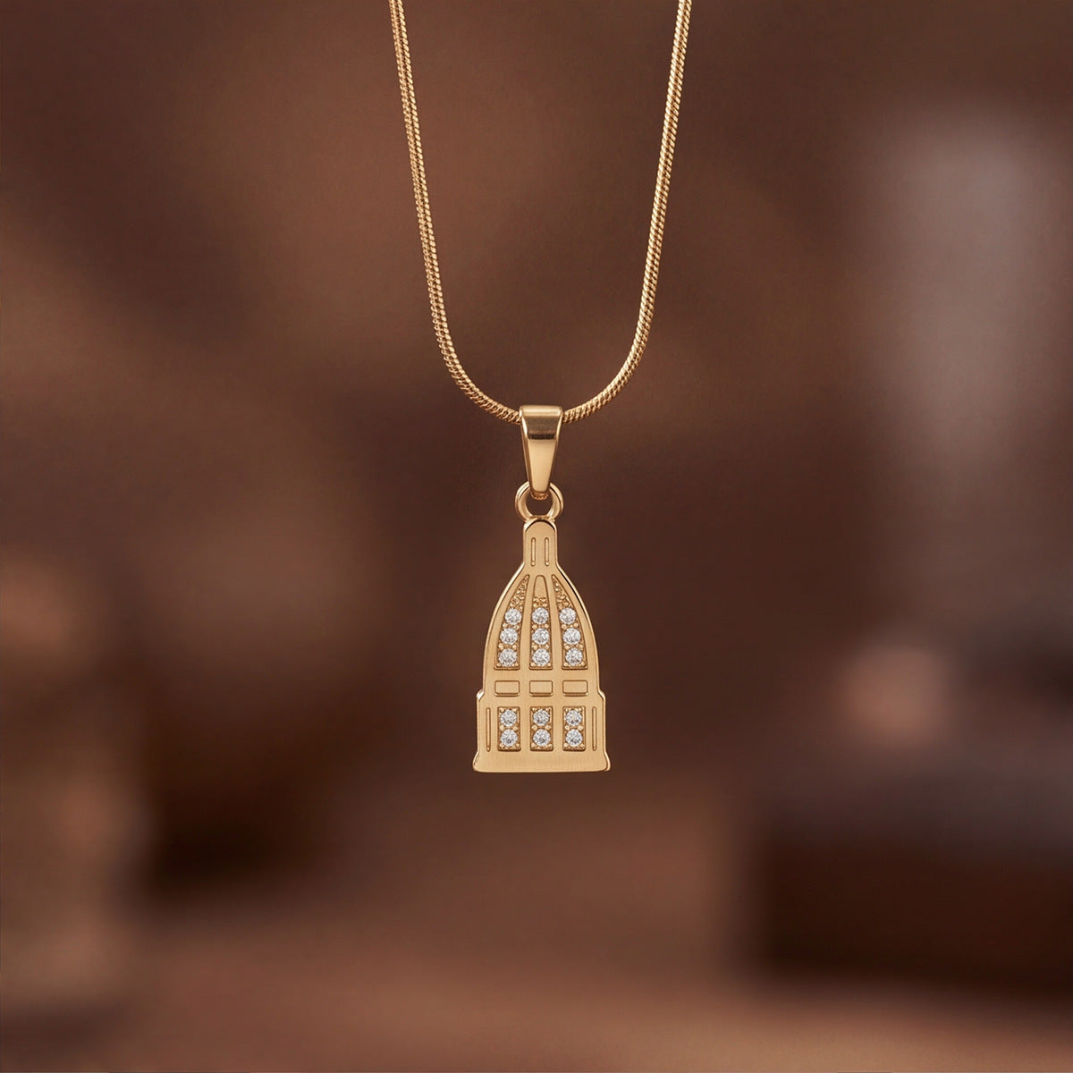 Gold Bird Necklace For Women With Titanium Steel Cable Chain And Titanium Steel Pendant