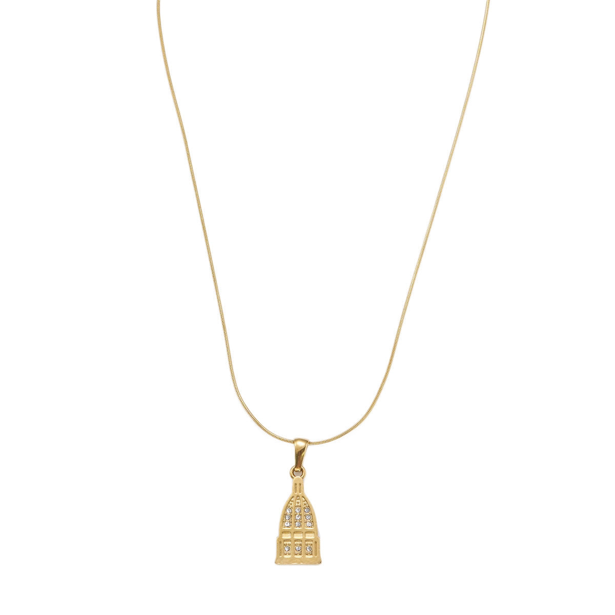 Gold Bird Necklace For Women With Titanium Steel Cable Chain And Titanium Steel Pendant