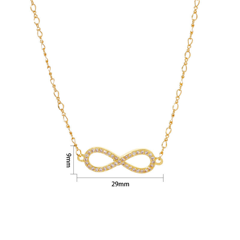 Layered Necklace For Women Featuring Pearl Pattern With Zircon Inlay, Tiger Eye Material Pendant In Copper, Beaded Chain Craft