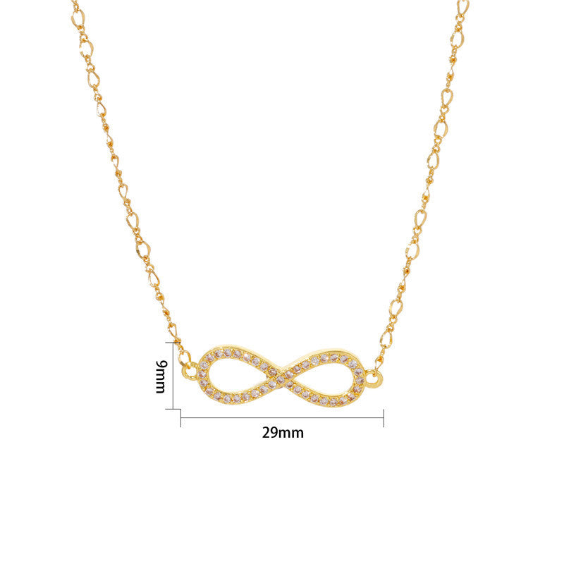 Layered Necklace For Women Featuring Pearl Pattern With Zircon Inlay, Tiger Eye Material Pendant In Copper, Beaded Chain Craft