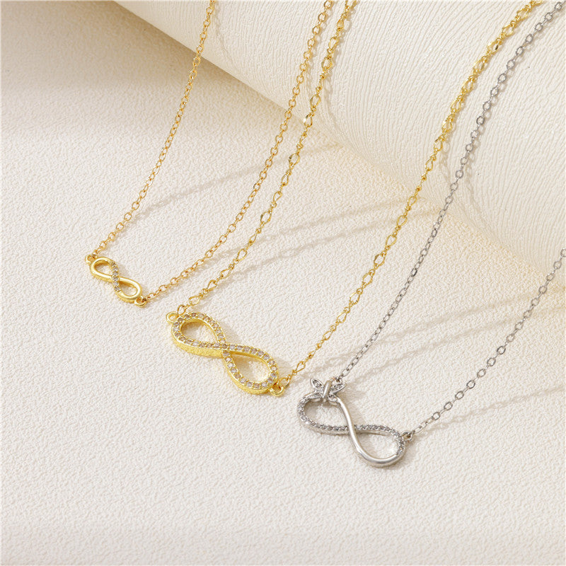 Layered Necklace For Women Featuring Pearl Pattern With Zircon Inlay, Tiger Eye Material Pendant In Copper, Beaded Chain Craft