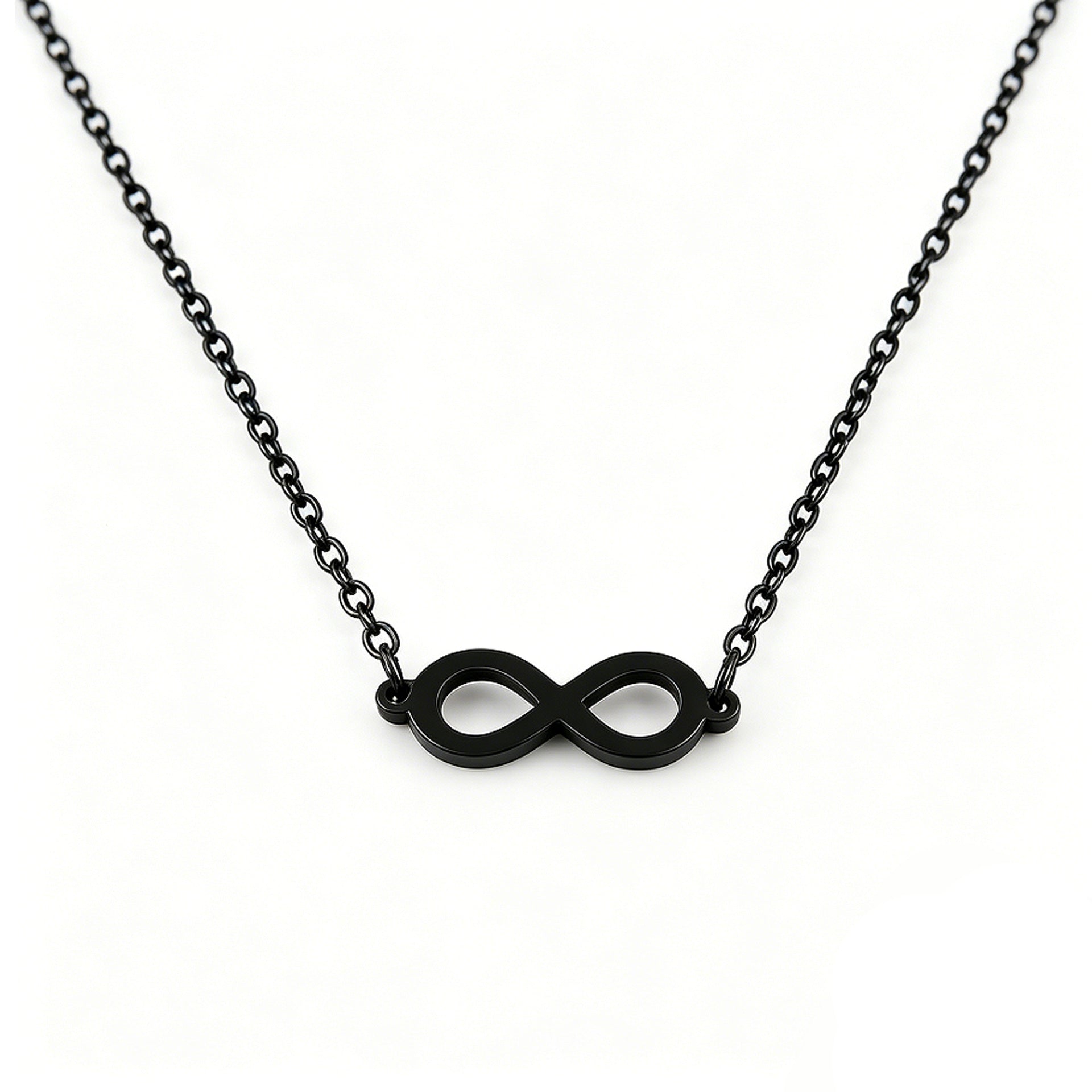 Infinity Pendant Necklace For Women In Gold, Simple Style 304 Stainless Steel With Cable Chain