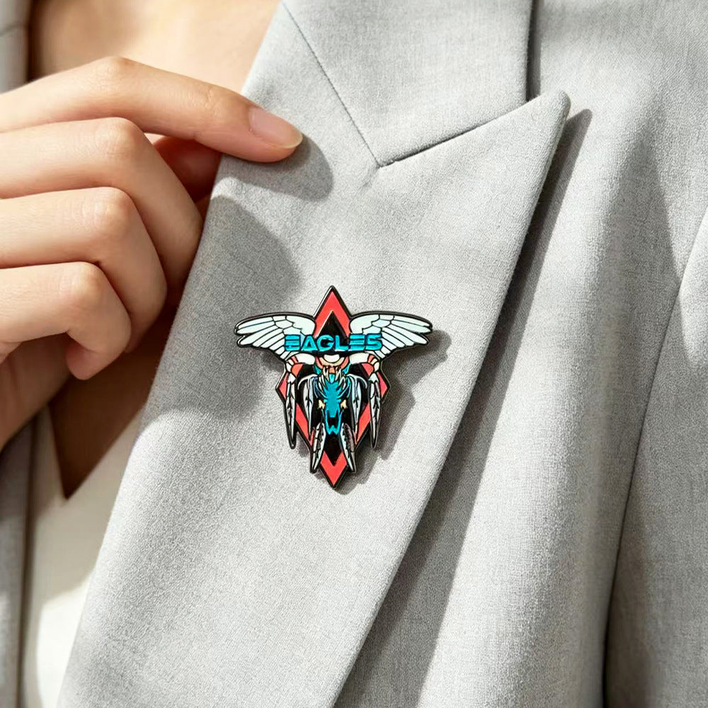 Eagle Pin Made Of Alloy Featuring Electroplated Craftsmanship