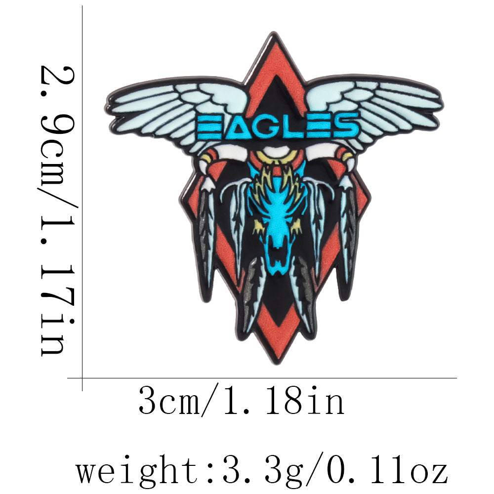Eagle Pin Made Of Alloy Featuring Electroplated Craftsmanship