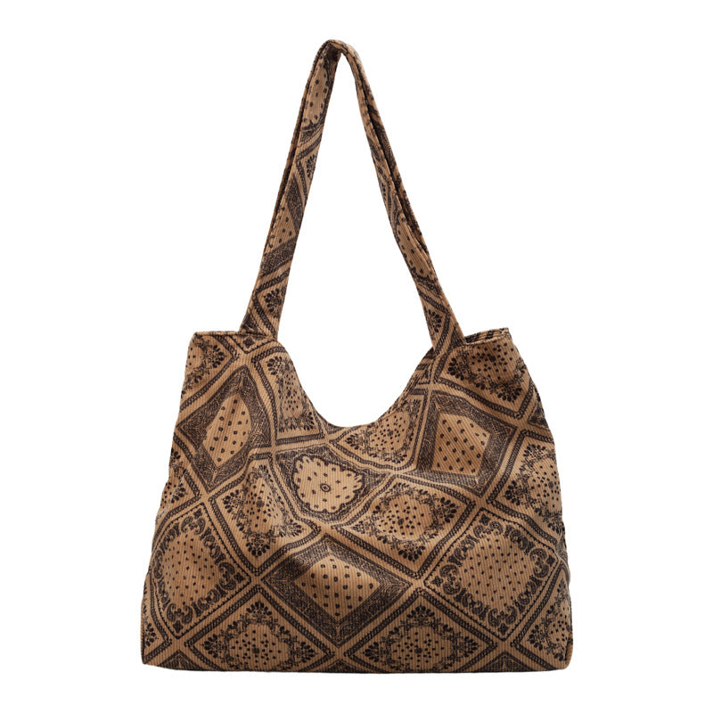 Leopard Print Square Polyester Tote Bag With Single Shoulder Strap, Large Capacity For Spring