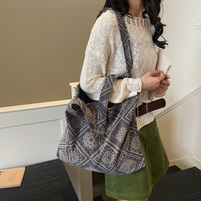 Leopard Print Square Polyester Tote Bag With Single Shoulder Strap, Large Capacity For Spring
