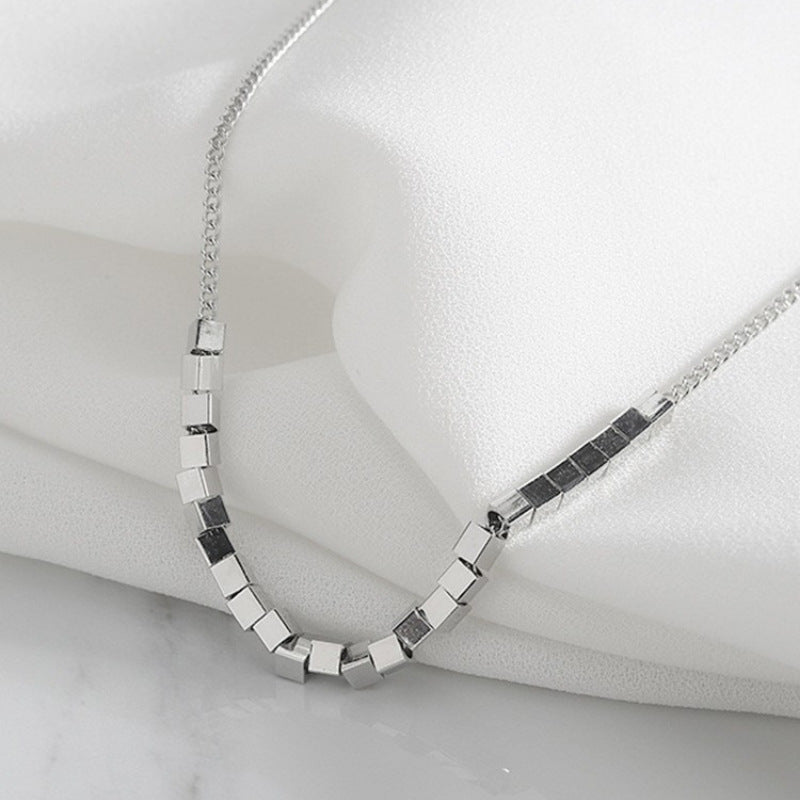 Infinity Necklace For Women In Silver Featuring Copper Cable Chain And Copper Pendant