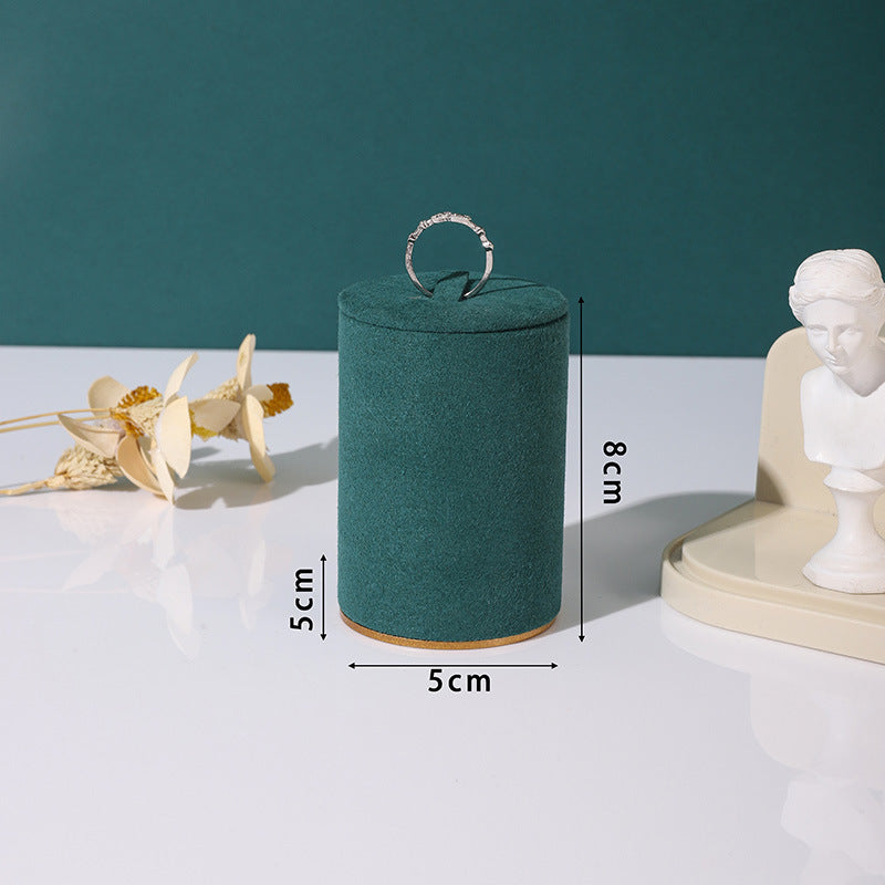 Modern Style Wooden Ring Box In Dyed Black, Elegant Jewelry Storage Solution